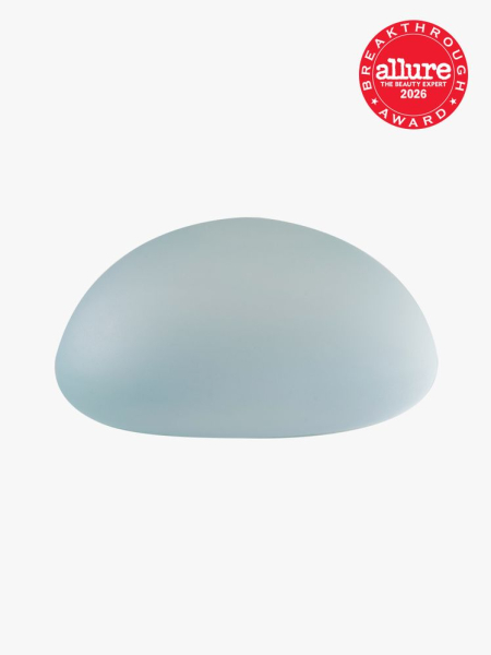 Motiva Breast Implant in blue component on a light gray background with the 2026 best of beauty seal in the top right corner