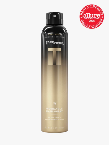 Tresemmé A-List Collection Workable Hairspray in branded component on a light gray background with the 2026 best of beauty seal in the top right corner