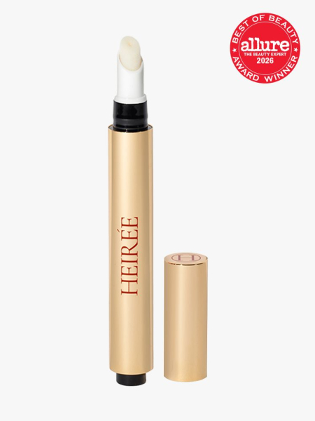 Heirée The Cuticle Pen in branded component on a light gray background with the 2026 best of beauty seal in the top right corner