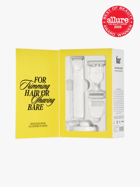 Fur Trim System in branded component on a light gray background with the 2026 best of beauty seal in the top right corner